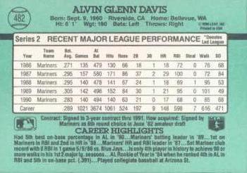 Alvin Davis  baseball card collectible - Main Image 2
