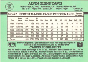 Alvin Davis  baseball card collectible - Main Image 2