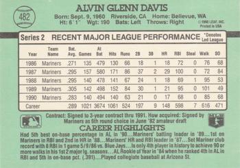 Alvin Davis  baseball card collectible - Main Image 2