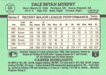 Dale Murphy  baseball card collectible - Main Image 2