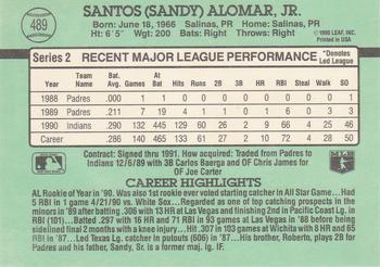 Sandy Alomar  baseball card collectible - Main Image 2