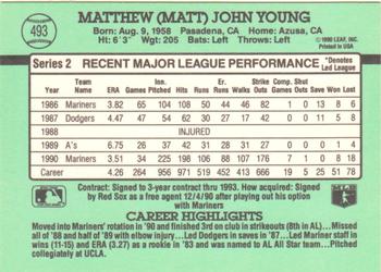 Matt Young  baseball card collectible - Main Image 2