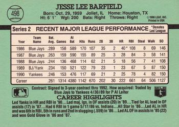 Jesse Barfield  baseball card collectible - Main Image 2