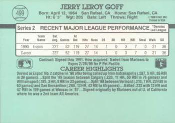 Jerry Goff  baseball card collectible - Main Image 2