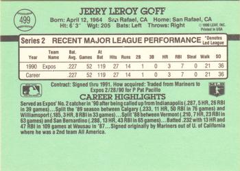 Jerry Goff  baseball card collectible - Main Image 2