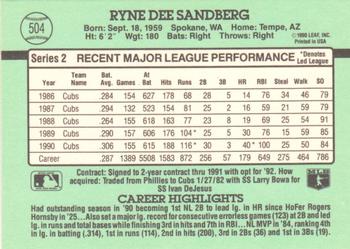 Ryne Sandberg  baseball card collectible - Main Image 2