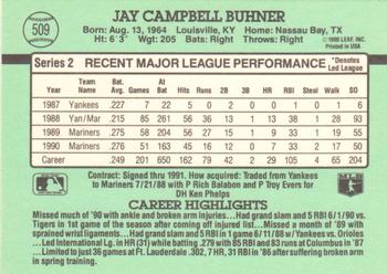 Jay Buhner  baseball card collectible - Main Image 2