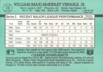 Max Venable  baseball card collectible - Main Image 2