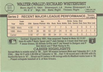 Wally Whitehurst  baseball card collectible - Main Image 2
