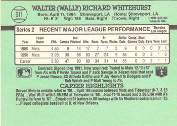 Wally Whitehurst  baseball card collectible - Main Image 2