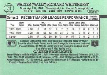 Wally Whitehurst  baseball card collectible - Main Image 2
