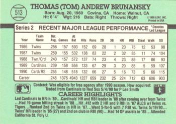 Tom Brunansky  baseball card collectible - Main Image 2