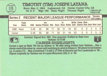 Tim Layana  baseball card collectible - Main Image 2