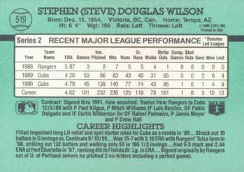Steve Wilson  baseball card collectible - Main Image 2