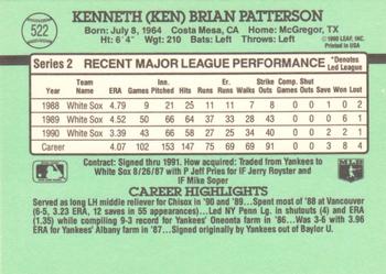 Ken Patterson  baseball card collectible - Main Image 2