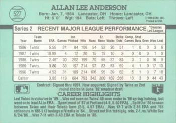 Allan Anderson  baseball card collectible - Main Image 2