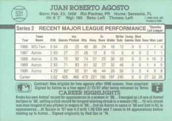Juan Agosto  baseball card collectible - Main Image 2