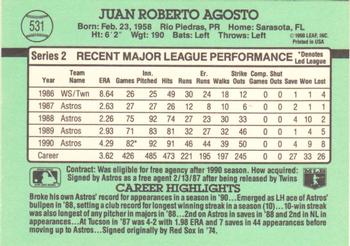 Juan Agosto  baseball card collectible - Main Image 2
