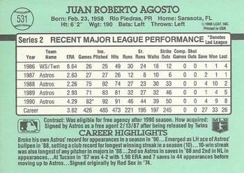 Juan Agosto  baseball card collectible - Main Image 2