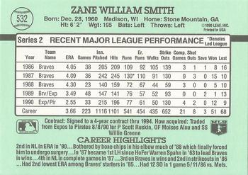 Zane Smith  baseball card collectible - Main Image 2