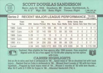Scott Sanderson  baseball card collectible - Main Image 2