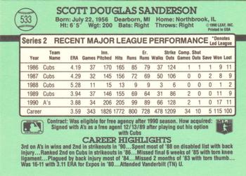 Scott Sanderson  baseball card collectible - Main Image 2