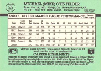 Mike Felder  baseball card collectible - Main Image 2