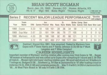 Brian Holman  baseball card collectible - Main Image 2