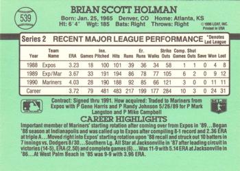 Brian Holman  baseball card collectible - Main Image 2