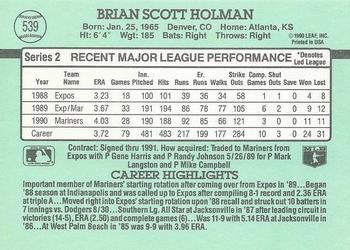 Brian Holman  baseball card collectible - Main Image 2