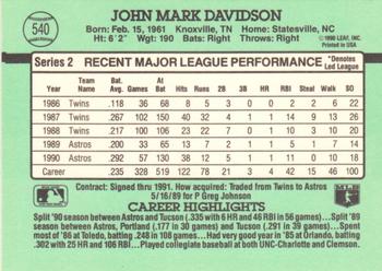 Mark Davidson  baseball card collectible - Main Image 2