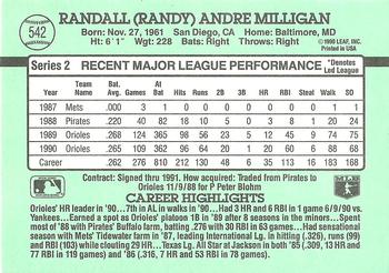 Randy Milligan  baseball card collectible - Main Image 2
