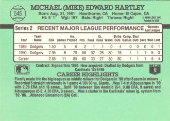 Mike Hartley  baseball card collectible - Main Image 2