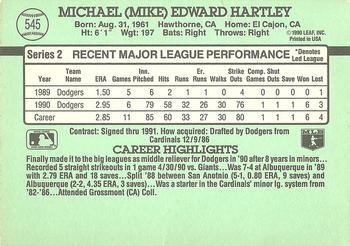Mike Hartley  baseball card collectible - Main Image 2