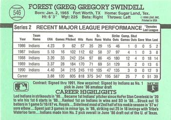 Greg Swindell  baseball card collectible - Main Image 2