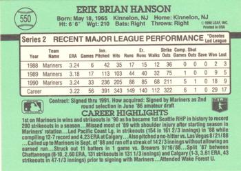 Erik Hanson  baseball card collectible - Main Image 2