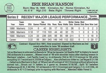 Erik Hanson  baseball card collectible - Main Image 2