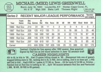Mike Greenwell  baseball card collectible - Main Image 2