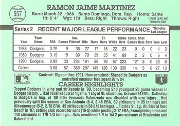 Ramon Martinez  baseball card collectible - Main Image 2
