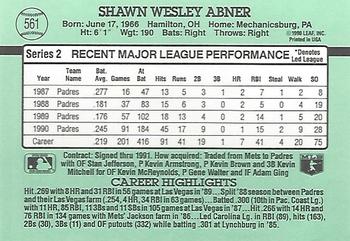 Shawn Abner  baseball card collectible - Main Image 2