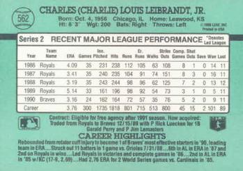 Charlie Leibrandt  baseball card collectible - Main Image 2
