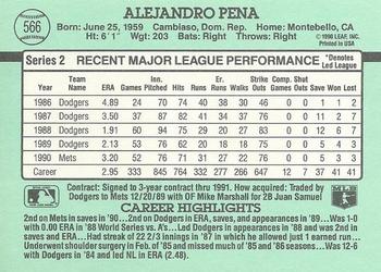 Alejandro Pena  baseball card collectible - Main Image 2
