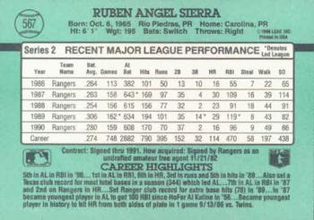 Ruben Sierra  baseball card collectible - Main Image 2