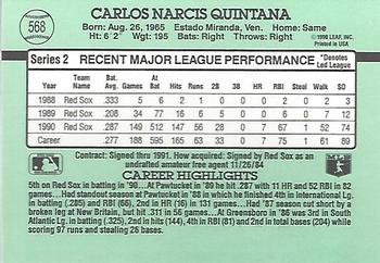 Carlos Quintana  baseball card collectible - Main Image 2