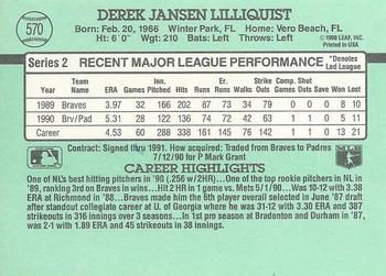 Derek Lilliquist  baseball card collectible - Main Image 2
