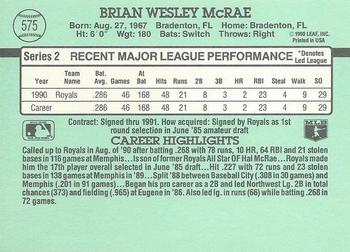 Brian McRae  baseball card collectible - Main Image 2