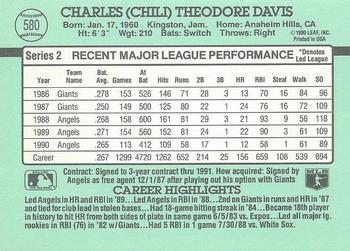 Chili Davis  baseball card collectible - Main Image 2
