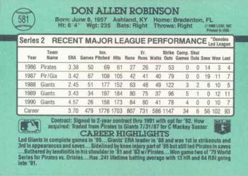 Don Robinson  baseball card collectible - Main Image 2