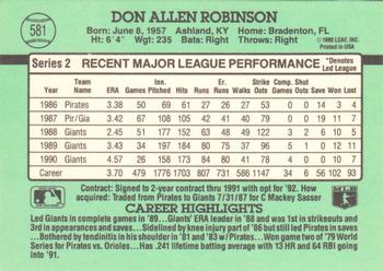 Don Robinson  baseball card collectible - Main Image 2