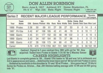 Don Robinson  baseball card collectible - Main Image 2